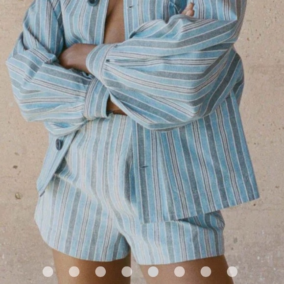 Doen Pants - NWT Doen blue striped shorts